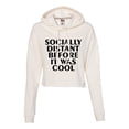 thumbnail image 1 of Womens Socially Distant Before It Was Cool Funny Cropped Hooded Sweatshirt, 1 of 1