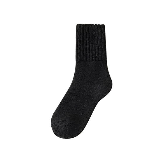 Womens Socks 1 Pair Wool Winter Thermal Insulated Heated Boot Socks for Outdoor Cold Weather Activities Compression Socks for Women Black One Size