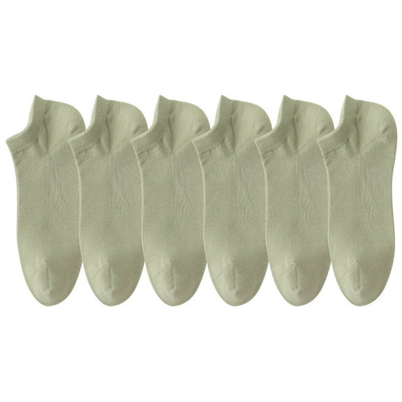 Womens Socks 6 Pairs Mesh Ventilation Non Slip Liner Footies Thin Lightweight