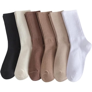 Womens Socks, 6 Pairs Women's Crew Ankle Sock, Cotton Breathable Wicking, Women's Fashion Socks, Suitable for Sports, Leisure and Parties