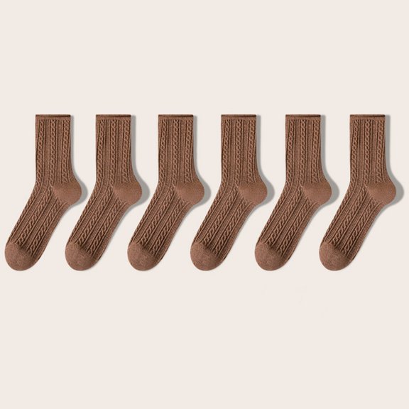 Womens Socks Ankle New Women's Long Socks Comfortable Fashion Trend All-Match Socks Style B-130 Coffee One Size
