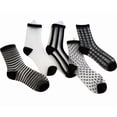 thumbnail image 1 of Womens Socks Ankle Socks Casual Fashion Shiny Socks Crew Loose Glitter Socks 5 Pairs, 1 of 6