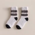 thumbnail image 1 of Womens Socks Ankle Thin New Women's Thick Warm Wool Socks Floor Sleep Socks Mid-Tube Socks Style B-7 Brown One Size, 1 of 4