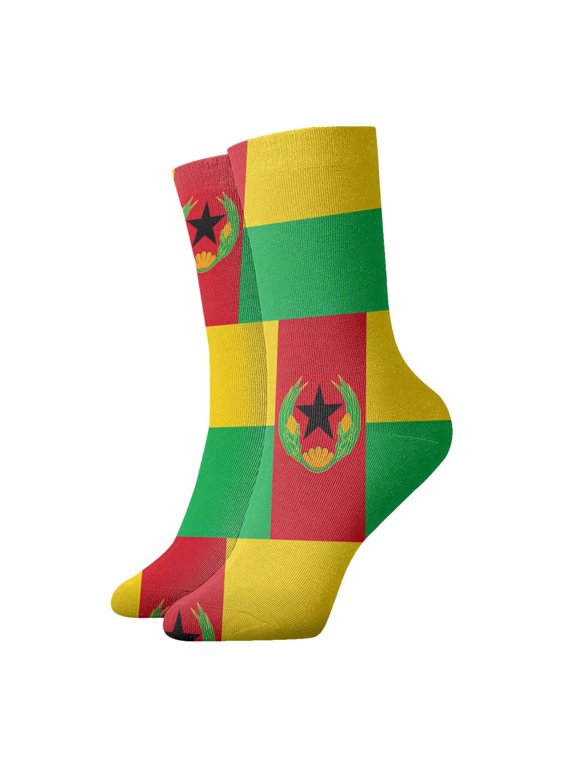 Womens Socks Cape Verde Flag Novelty Funny Quarter Socks for Mens