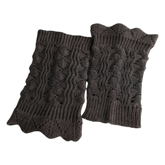 Womens Socks Crochet Knitted Lace Trim Soft Boot Cuff Socks Compression Socks for Women Gray One Size