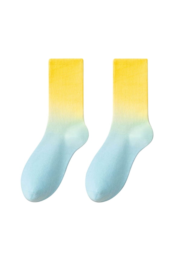 Womens Socks Fashionable Tie Dye Gradient Comfortable Casual That Can Be Worn Outside Mid Calf Cotton Summer Winter Fall Mens Socks