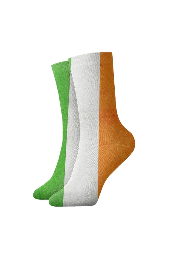 Womens Socks Irish Flag Novelty Funny Quarter Socks for Mens
