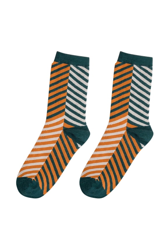 10 Pairs Womens Socks Matching Printing Thickened Mid Tube Thick Daily Wear,E,One Size