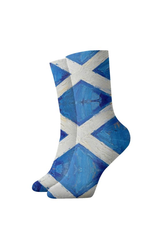 Womens Socks Scotland Flag Novelty Funny Quarter Socks for Mens