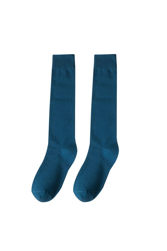 Womens Socks Slimming Socks Women's Calf Socks Black Half Tall Solid Color Cotton Socks Spring and Fall Stockings High Top Stockings