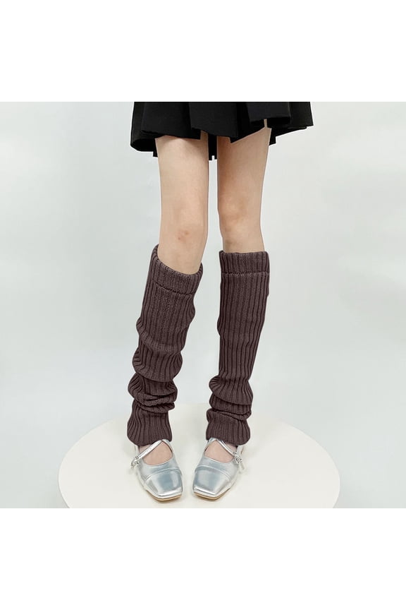 Womens Socks Solid Color Knitted Over Knee Stacked Comfort Stretch Relaxed Stackable Leg Covers For Yoga Fitness Daily Casual Outfits