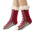 thumbnail image 1 of Womens Socks Super Soft Warm Cozy Fuzzy Lined Winter with Grips Slipper Socks Fall Socks, 1 of 4