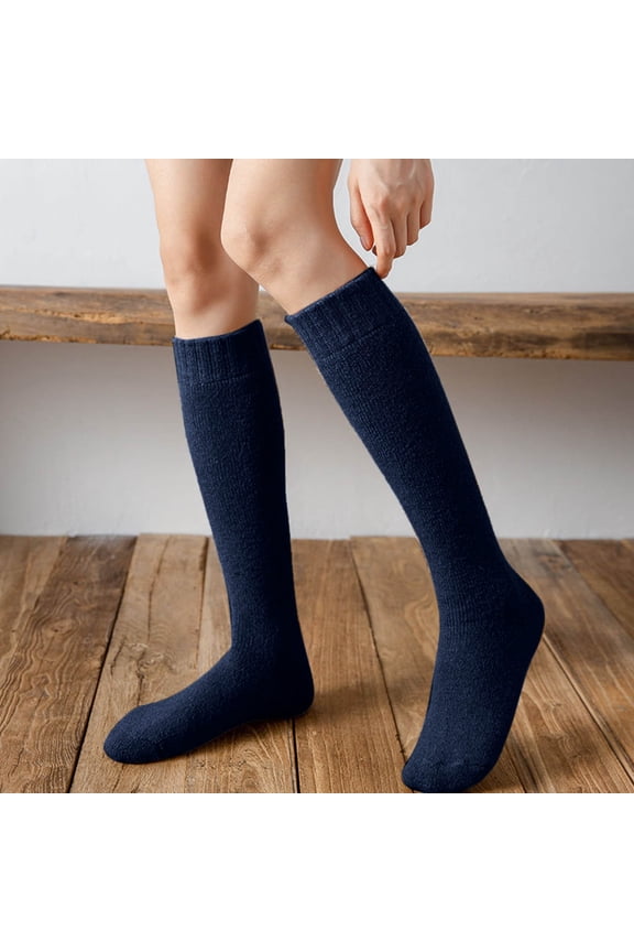 Womens Socks Thick Polyester Pile Stack Calf stretchy Fashionable Soft Warm with Extra Thick Wool Ideal for Daily Using