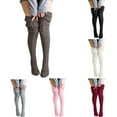 thumbnail image 1 of Womens Socks Thigh High Socks Over The Knee Cable Knit Boot Socks Long Warm Leg Warmers Winter Cute Socks for Women, 1 of 4