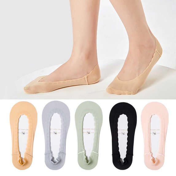 Womens Socks Thin Seamless In Summer Mesh Breathable Bottom Can'T Slip Off with Short