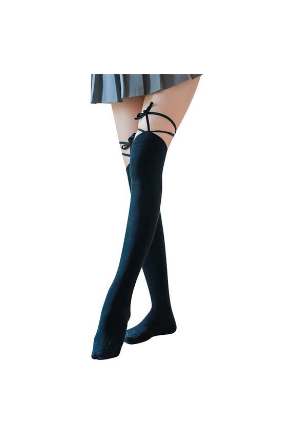 Womens Socks Women's Sexy Thigh False Eyelashes Lace Polka Dot Thin Black Silk Pantyhose Stocksings