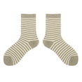 thumbnail image 1 of Womens Socks Womens To Keep Warm Sock Stripe Lightweight Cotton Athletic Socks, 1 of 4
