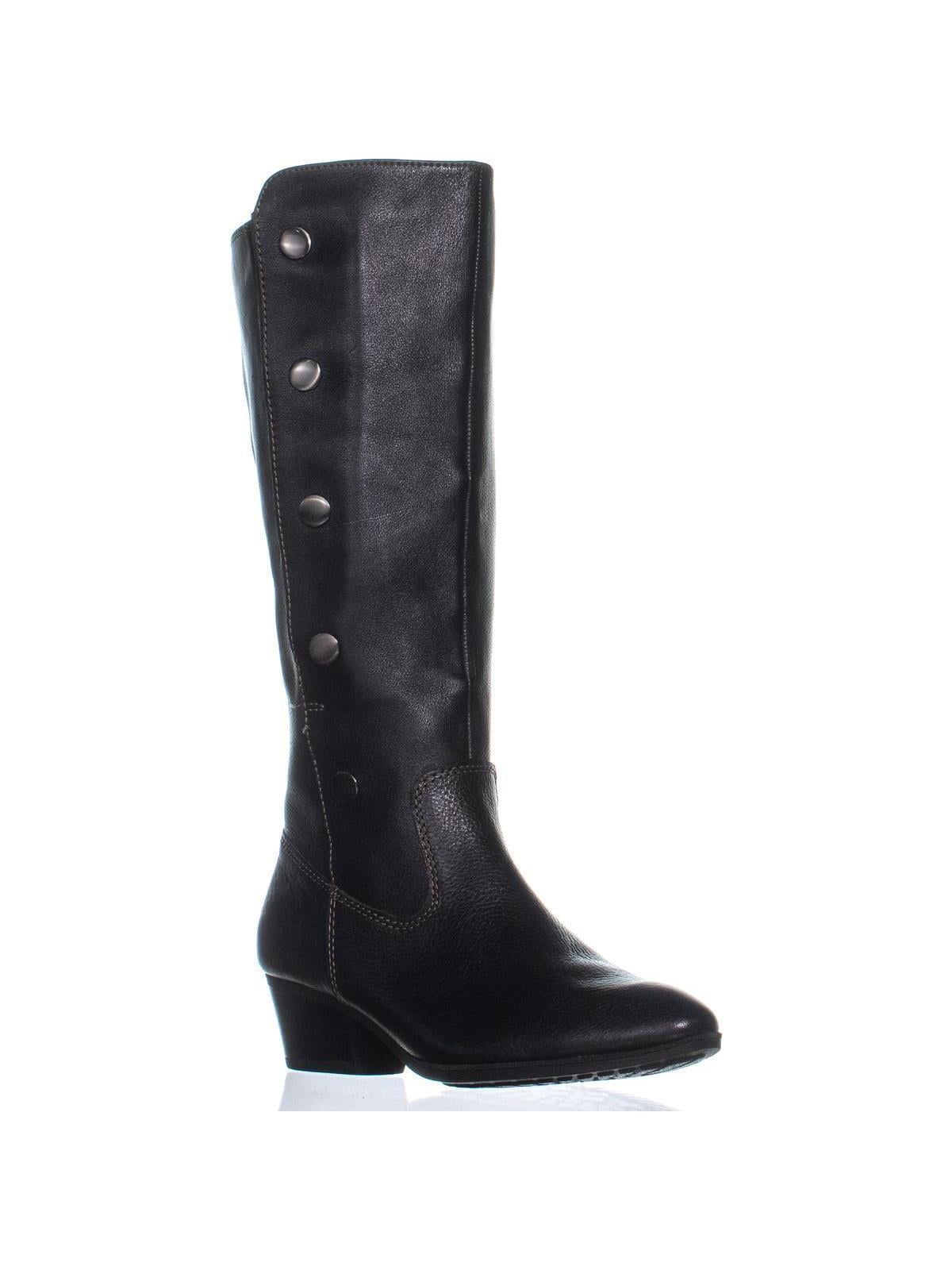 Womens Sofft Adabelle Wide Calf Stitched Mid Calf Boots Black