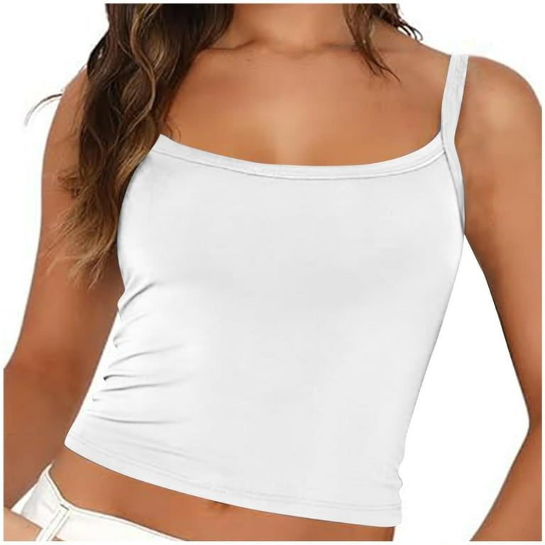 Womens Soft Camisole Top Adjustable Spaghetti Strap Workout