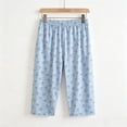 thumbnail image 1 of Womens Soft Cotton Capri Pajama with Elastic Waistband Comfy Casual Printed Loose Fit Sleepwear Bottoms XL-5XL, 1 of 4