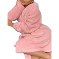 thumbnail image 1 of Womens Soft Cute Warm Long Fleece Plush Robe with Hood Animals Ears Bathrobe, 1 of 7