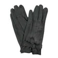 thumbnail image 1 of Womens Soft Gray Bow Stretch Fit Texting & Tech Touchscreen Driving Gloves, 1 of 1