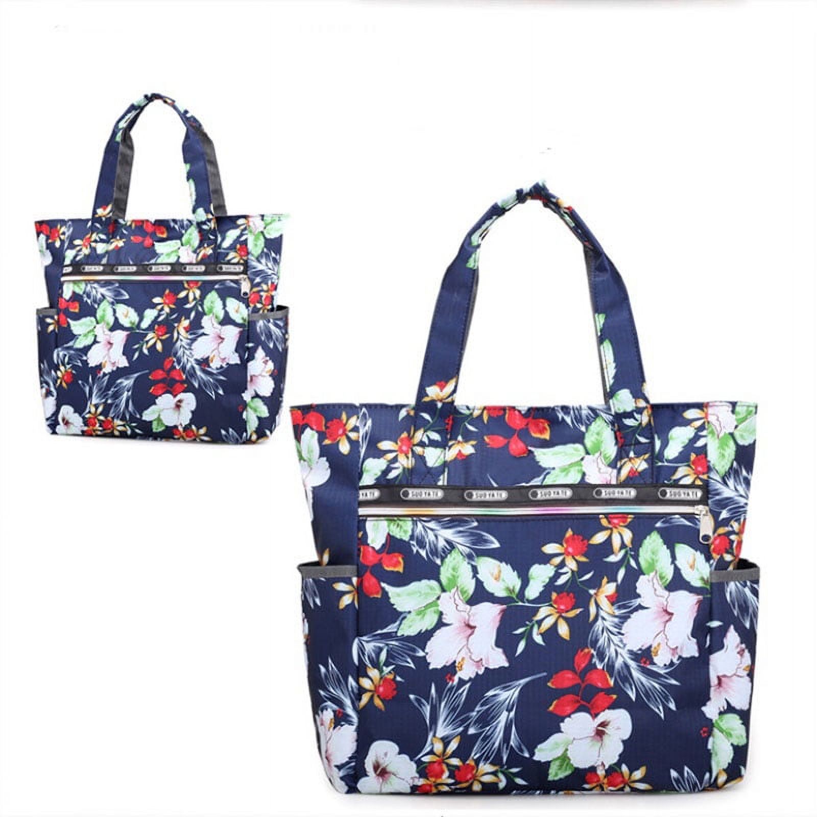 Womens Soft Large Capacity Zipper Handbag Shopping Bag Tote Shoulder
