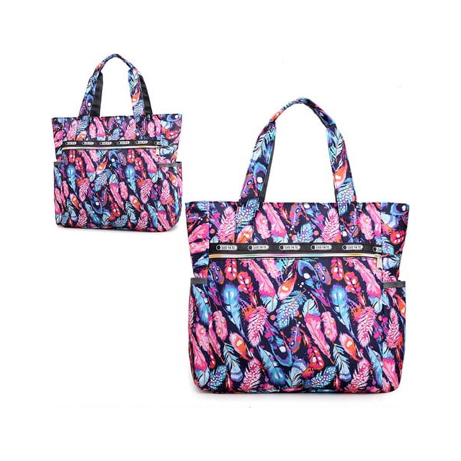 Womens Soft Large Capacity Zipper Handbag Shopping Bag Tote Shoulder