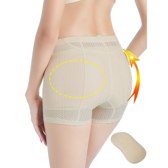 Womens Soft Padded Seamless Butt Hip Enhancer Shaper Panties Underwear Butt Lifter Padded Control Panties Body Shaper Brief