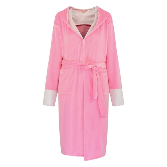 Womens Soft Pajama Clearance- Bathrobes Long Sleeve Sexy Silk Satin Plus Size Robe Sleepwear Pink Size L