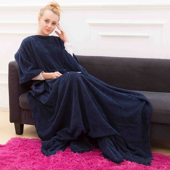 Womens Soft Pajama Clearance- Bathrobes Silk Satin Sexy Plus Size Robe Sleepwear Navy Size 212*123cm