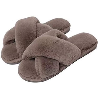 The Season Essentials U-Slide Women's Plush Fleece Slippers - Memory Foam, Waterproof & Anti-Slip, Pink