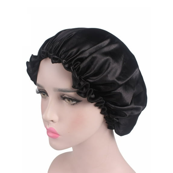 Womens Soft Pure Satin Silk Sleeping Caps Night Sleep Hats Hair Scarves Bonnet