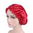 thumbnail image 1 of Womens Soft Pure Satin Silk Sleeping Caps Night Sleep Hats Hair Scarves Bonnet, 1 of 2