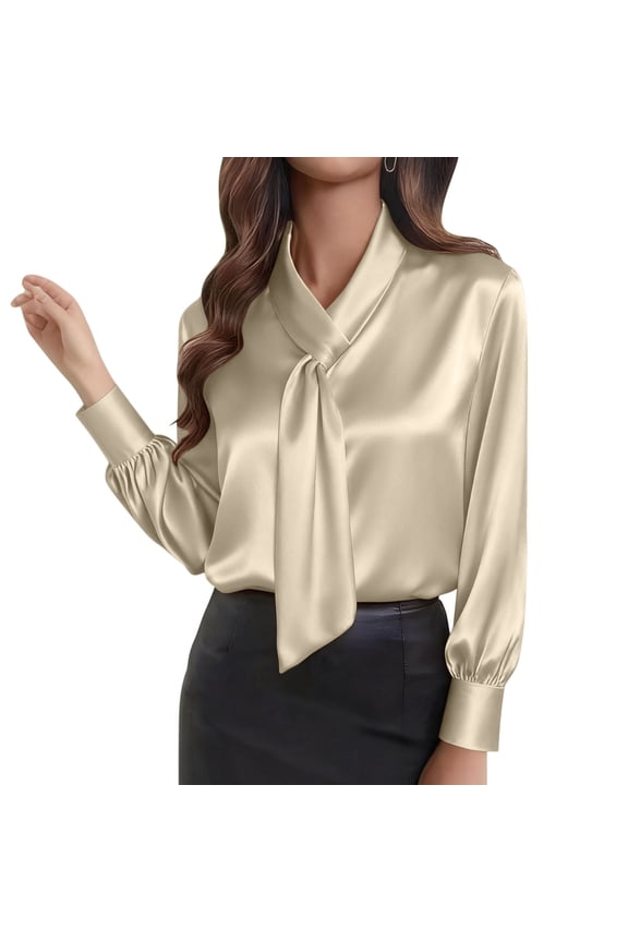 Womens Soft Satin Silk Leopard Button Down Shirts for Women Silky Long Sleeve Fashion Work Shirt Dressy Blouses Tops