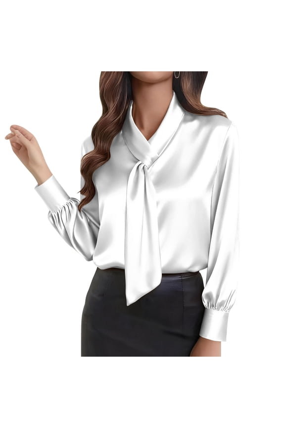 Womens Soft Satin Silk Leopard Button Down Shirts for Women Silky Long Sleeve Fashion Work Shirt Dressy Blouses Tops