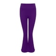 thumbnail image 1 of Womens Soft Yoga Pants Solid Color Fashionable Casual High Waisted Sports Yoga Flared Pants Leggings for Women Running Gym and Workout, 1 of 6