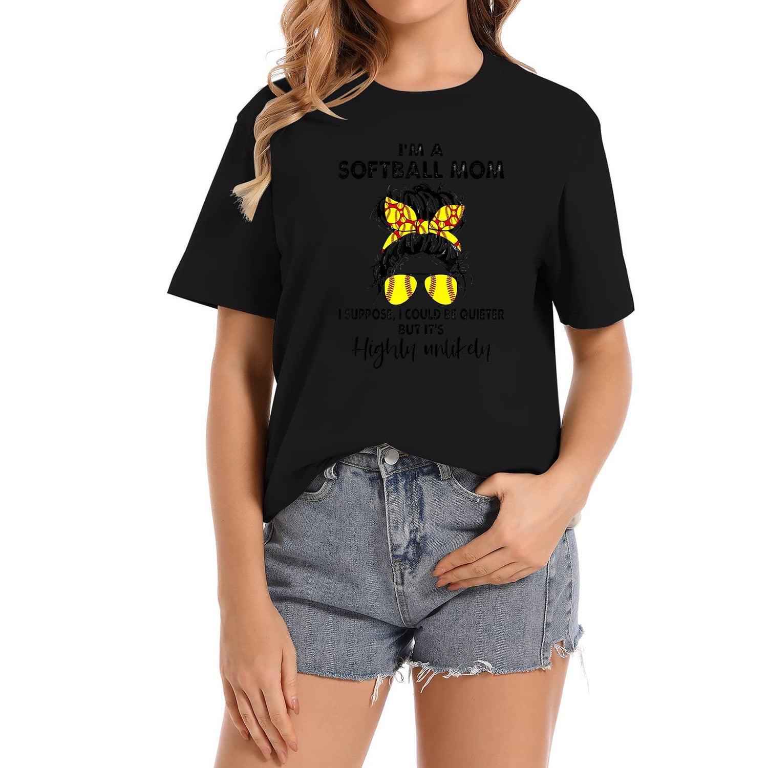 I'm A Softball Mom I Could Be Quieter T-Shirt I'm A Softball Mom I Could Be Quieter T-Shirt