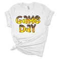 thumbnail image 1 of Womens Softball Tshirt Game Day Leopard Softball Mom Short Sleeve T-shirt-White-4xl, 1 of 1