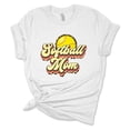 thumbnail image 1 of Womens Softball Tshirt Retro Softball Mom Short Sleeve T-shirt-White-xxxl, 1 of 1