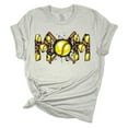thumbnail image 1 of Womens Softball Tshirt Softball Bats Softball Mom Short Sleeve T-shirt-Athletic Heather-small, 1 of 1