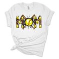 thumbnail image 1 of Womens Softball Tshirt Softball Bats Softball Mom Short Sleeve T-shirt-White-large, 1 of 1