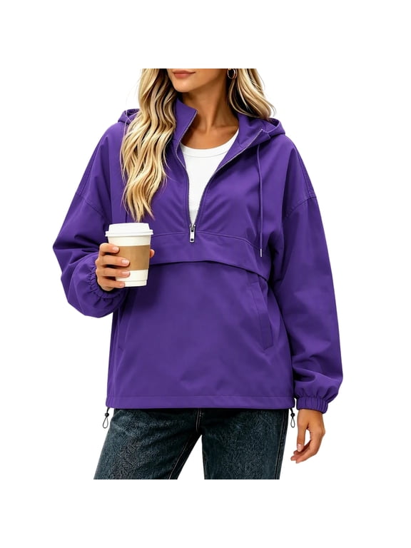 Womens Softshell Waterproof Jackets With Hooded Long Sleeve Pullover,XL