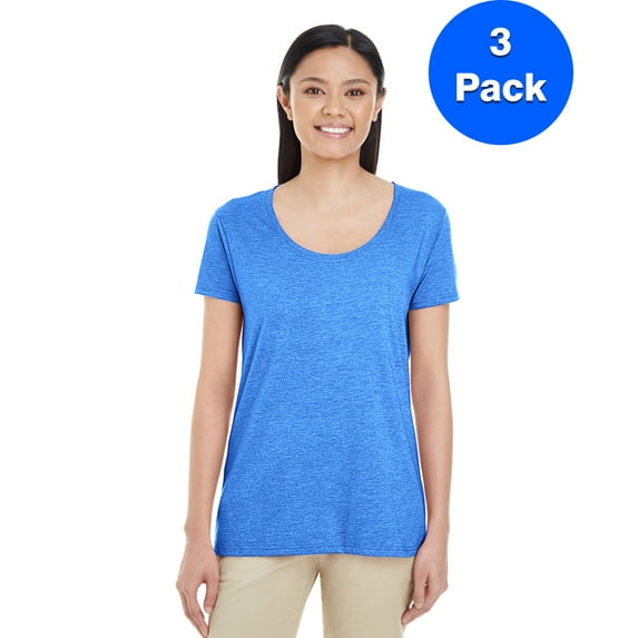 Womens Softstyle® 4.5 oz. Deep Scoop T-Shirt 3 Pack