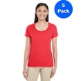 thumbnail image 1 of Womens Softstyle® 4.5 oz. Deep Scoop T-Shirt 5 Pack, 1 of 2
