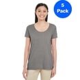 thumbnail image 1 of Womens Softstyle® 4.5 oz. Deep Scoop T-Shirt 5 Pack, 1 of 2