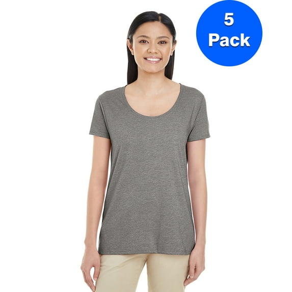 Womens Softstyle® 4.5 oz. Deep Scoop T-Shirt 5 Pack