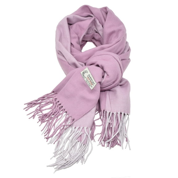 Womens Solid 2 Tones Winter Scarf Oversized Large Soft Warm Shawl Wrap 74"x28" Pink