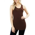 thumbnail image 1 of Womens Solid Basic Cotton Racerback Tank Top, 1 of 5