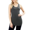 thumbnail image 1 of Womens Solid Basic Cotton Racerback Tank Top, 1 of 5